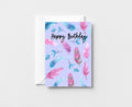 Happy Birthday Feather Greeting Card GC020