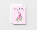 Happy Birthday Lilac Bloom Gretting Card GC026