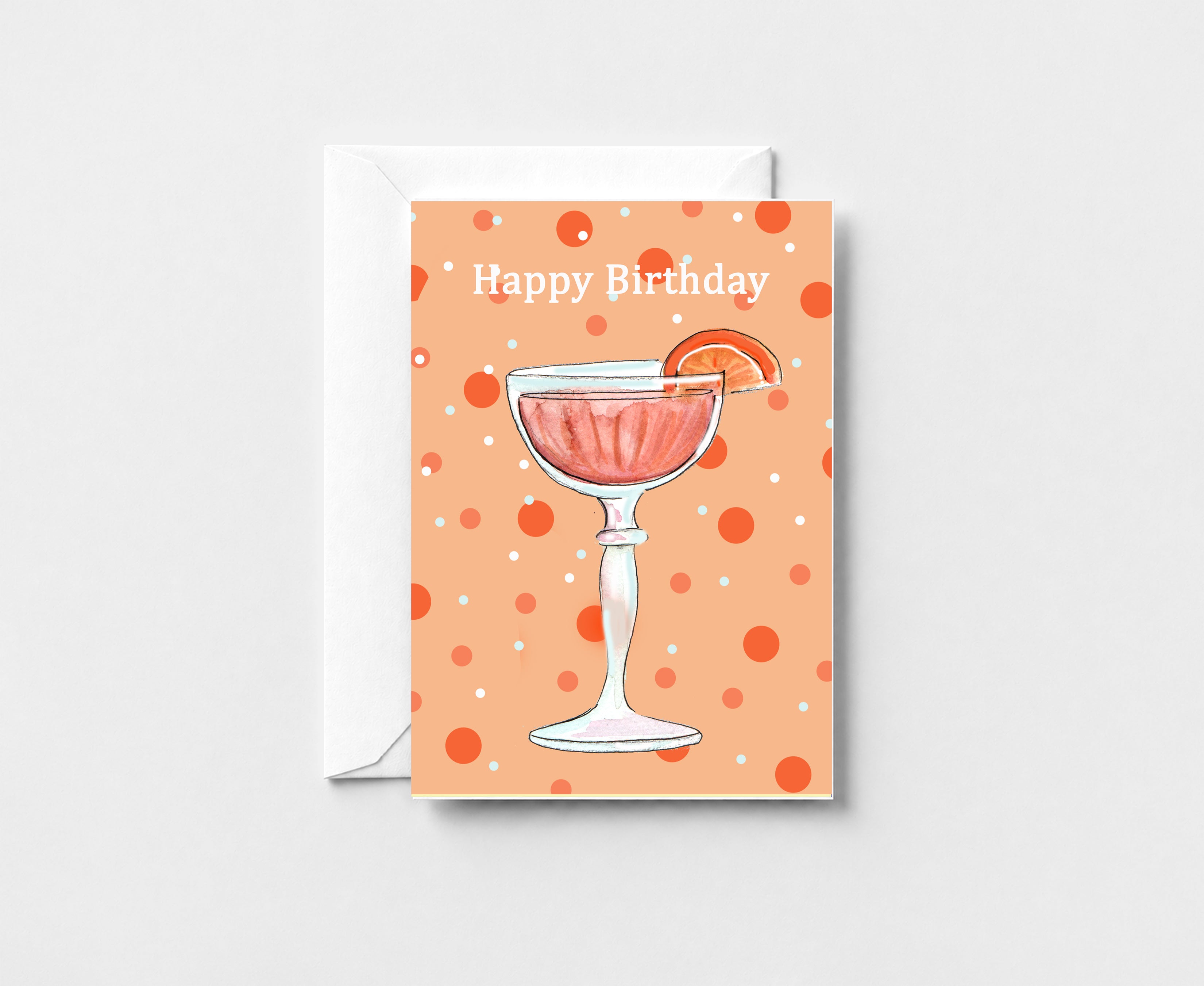 Happy Birthday Orange Greeting Card GC029