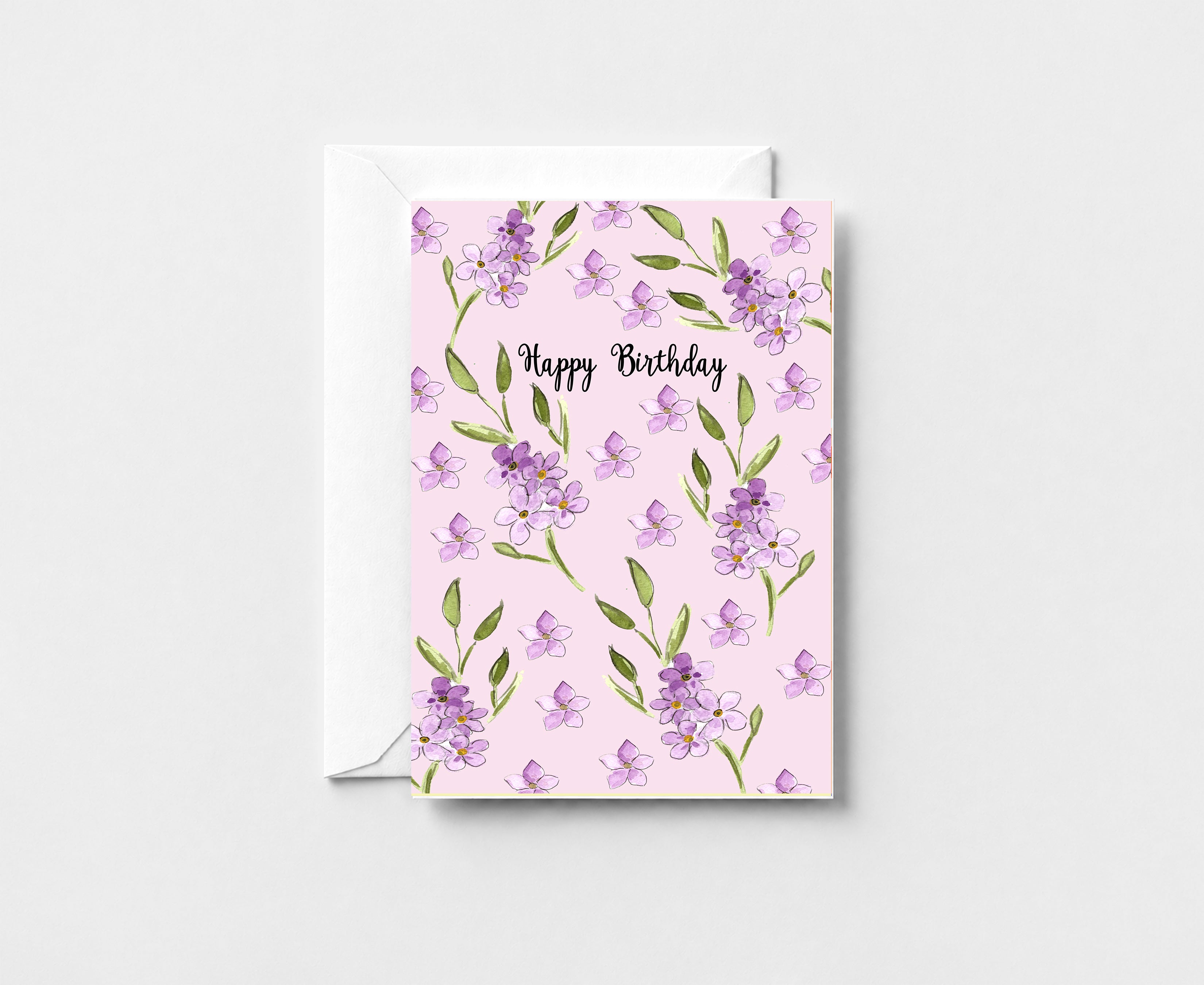 Happy Birthday Floral Greeting Card GC031