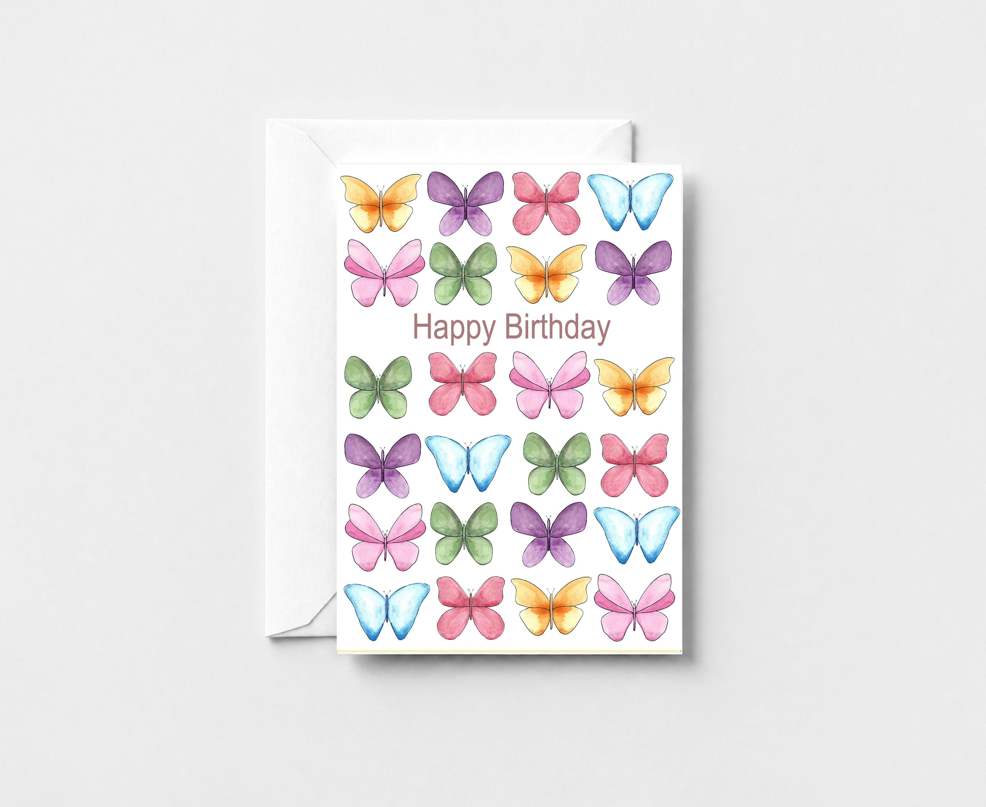 Happy Birthday Butterflys Greeting Card GC033