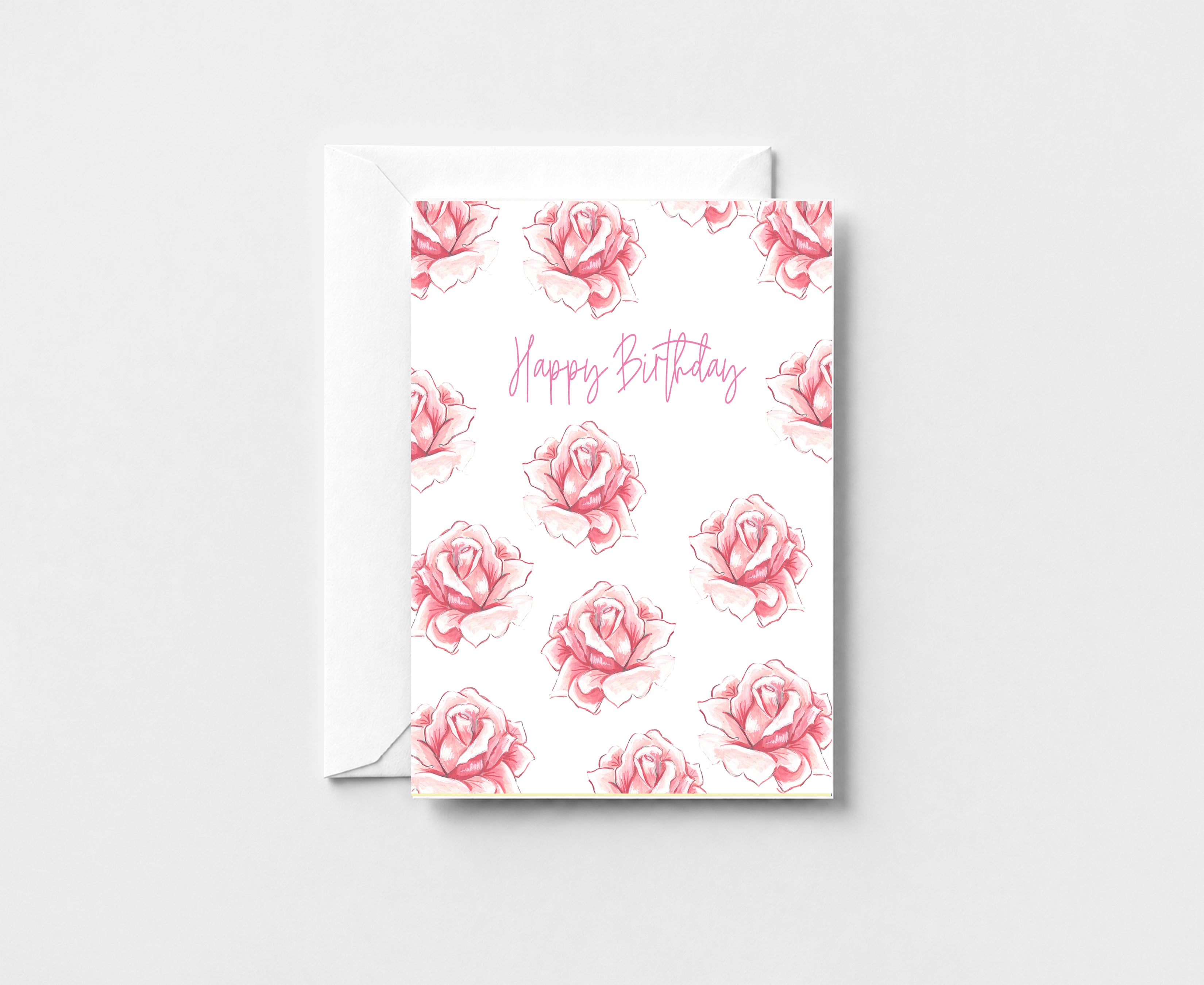 Happy Birthday Roses Greeting Card GC044