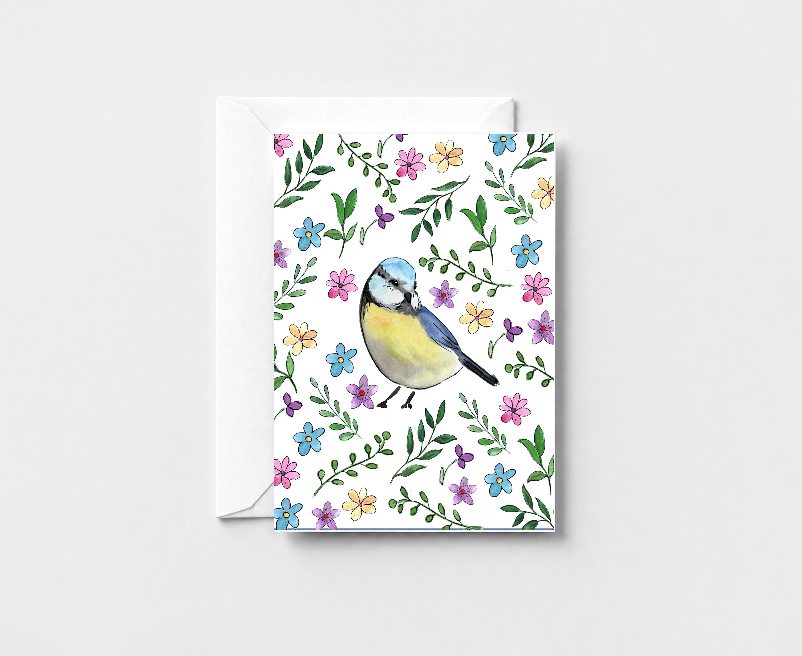 Tit Bird Greeting Card GC006