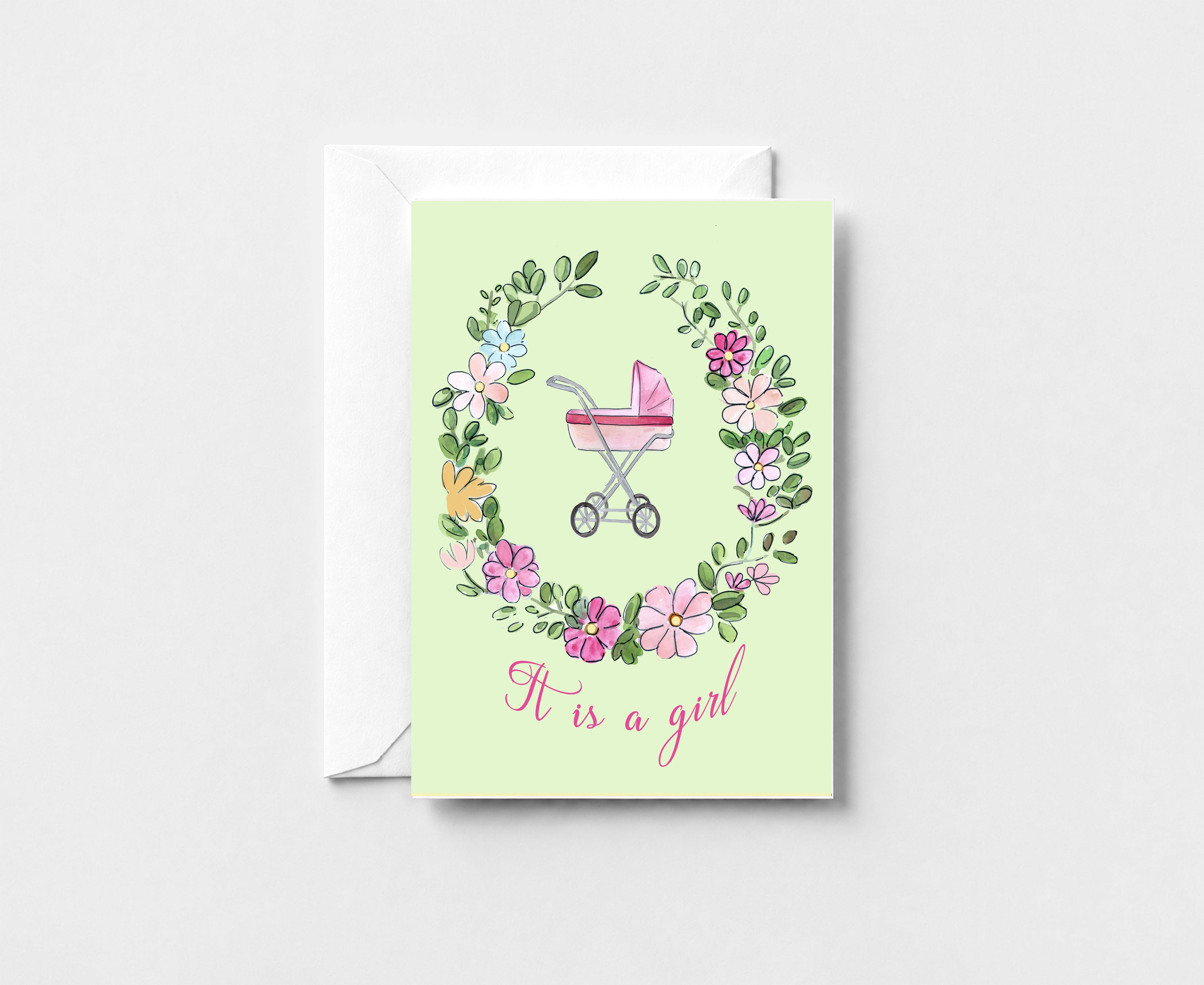 It's a Girl Greeting Card GC061
