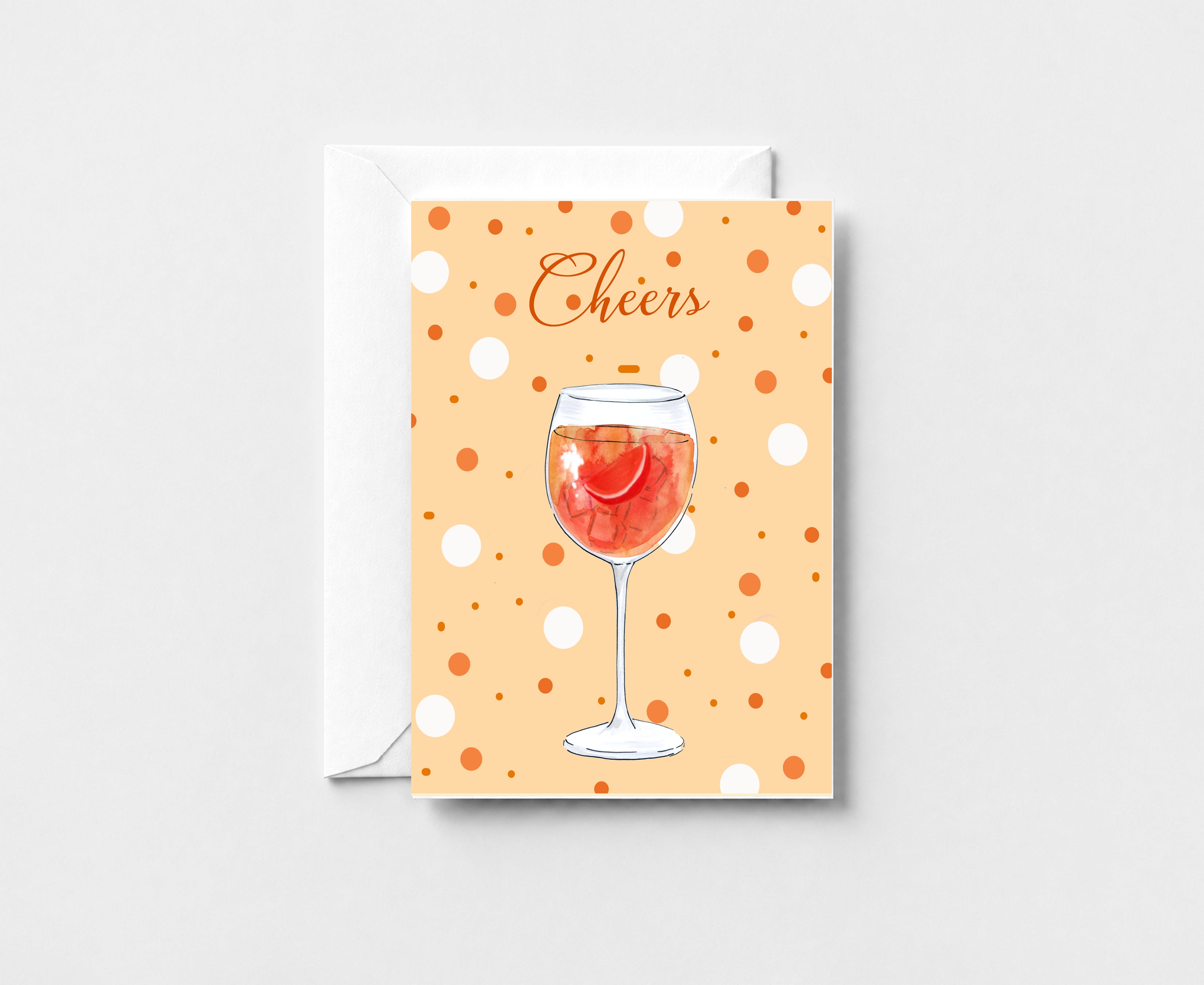 Cheers Orange Greeting Cards GC009